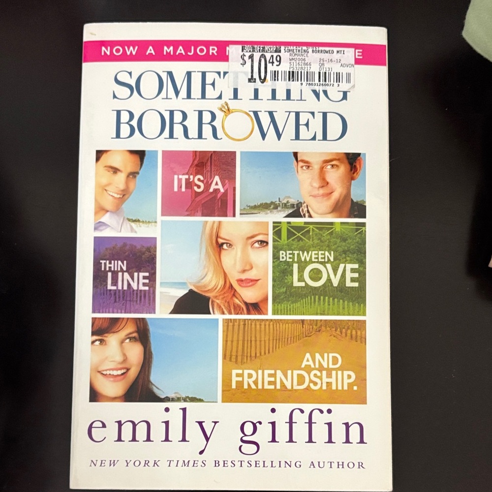 "Something Borrowed" Paperback Book - White